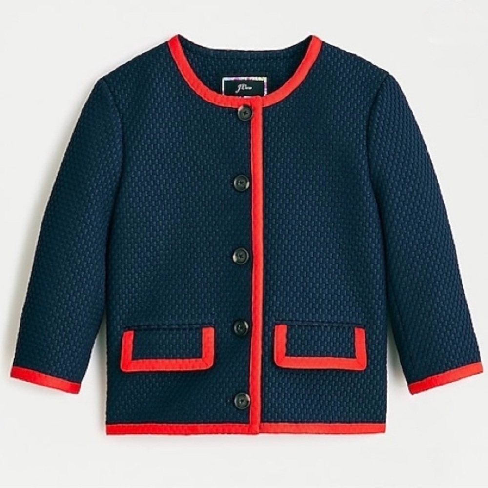 J.Crew Three-quarter-sleeve jacket in matelassé NWT